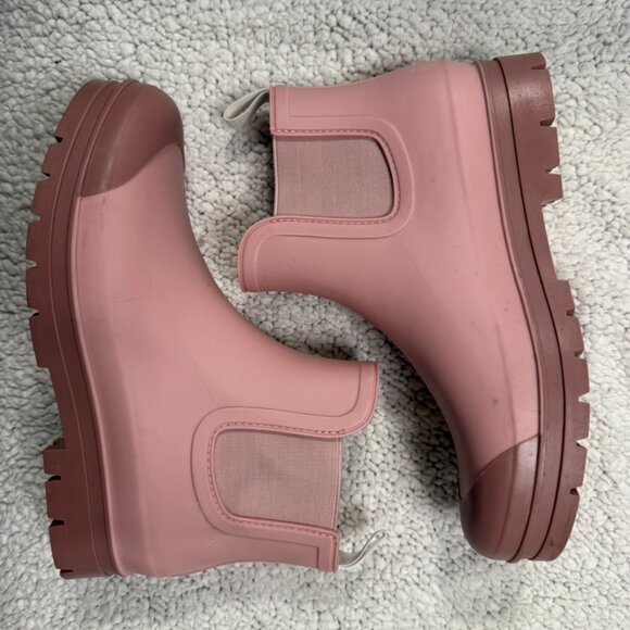 Planone Short Rain Boots - Matte Pink& Mauve Waterproof Chelsea Boots 8.5/40 - Picture 5 of 6